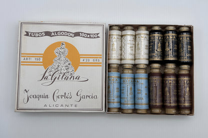 Caja de hilos variadas "La Gitana" Algodón 100%