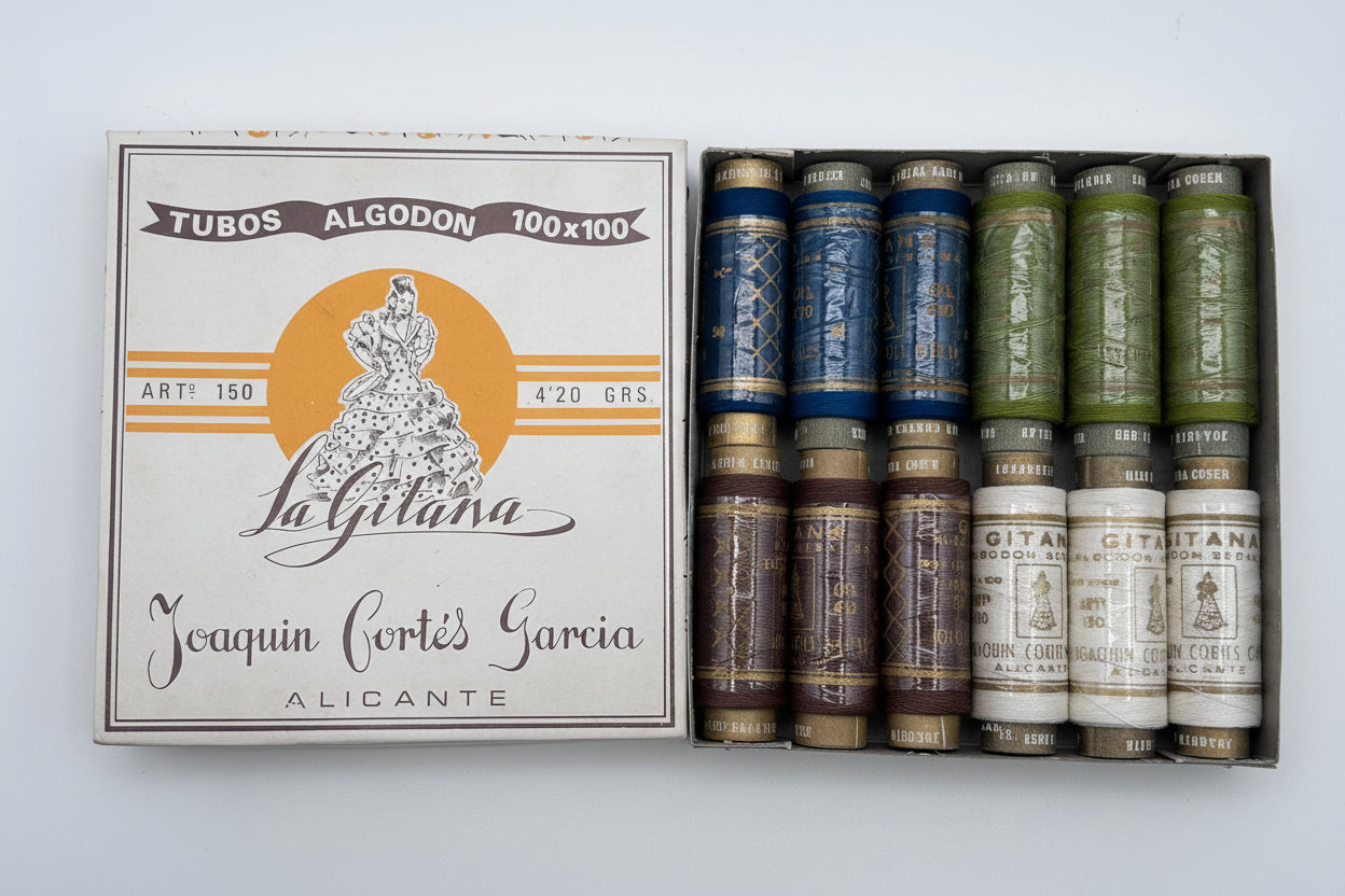 Caja de hilos variadas "La Gitana" Algodón 100%