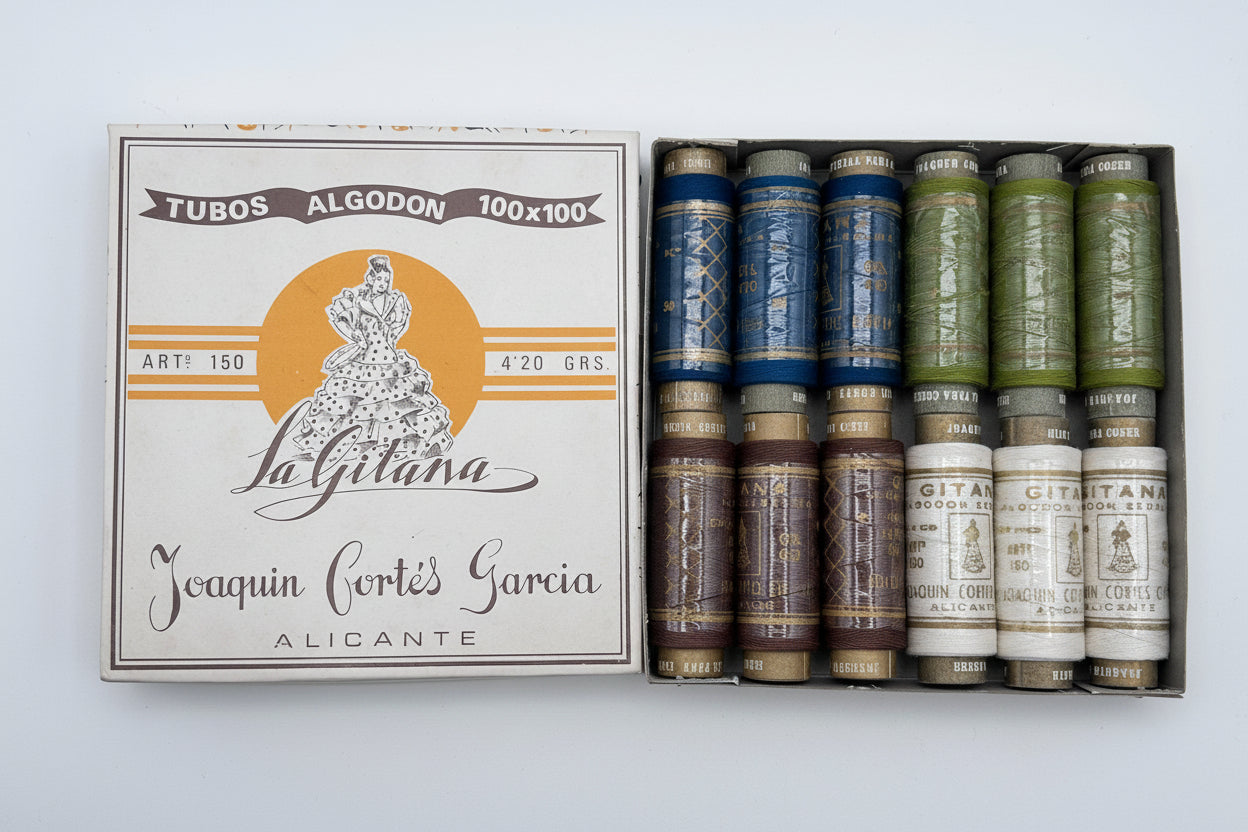 Caja de hilos variadas "La Gitana" Algodón 100%