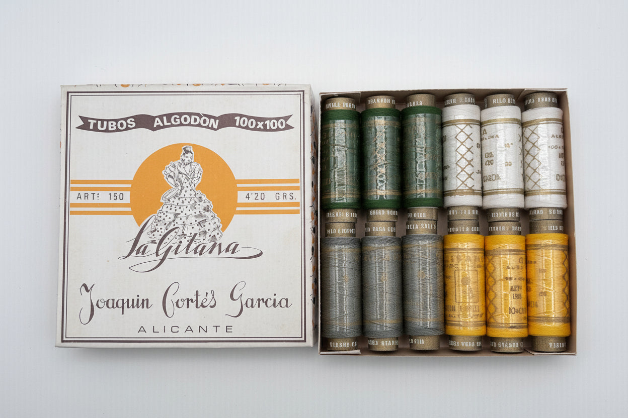 Caja de hilos variadas "La Gitana" Algodón 100%