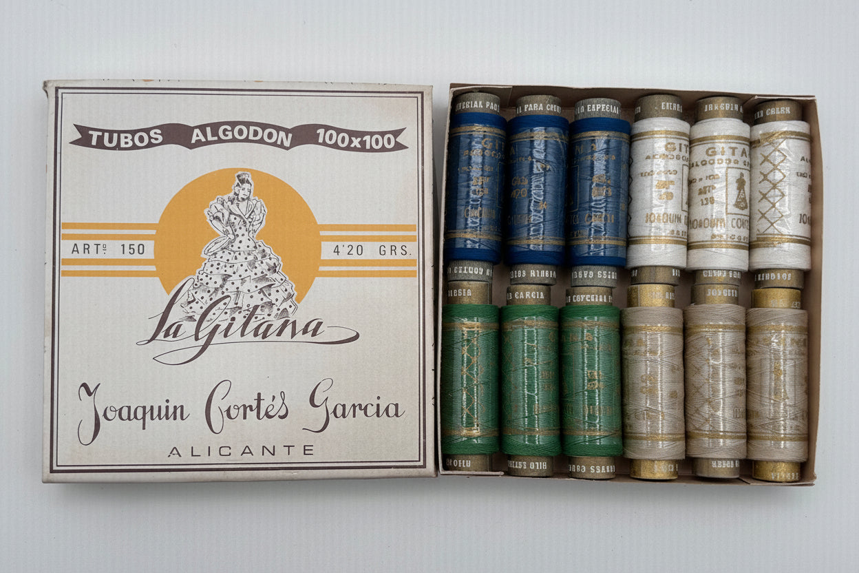 Caja de hilos variadas "La Gitana" Algodón 100%