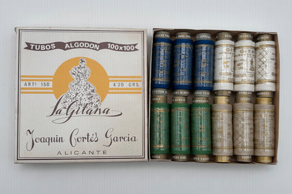 Caja de hilos variadas "La Gitana" Algodón 100%