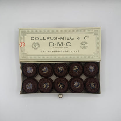 Caja de ovillos perlé Nº 5 (938) - 100% Algodón DMC