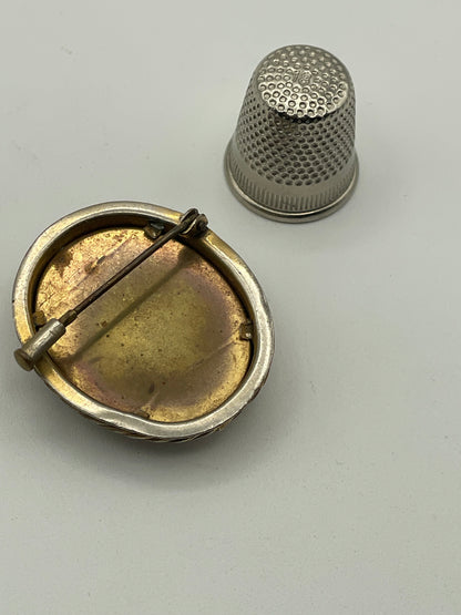 Camafeo antiguo tipo broche