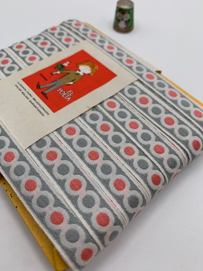 Cubrecosturas vintage algodón 100% "El Poeta" - 20 metros