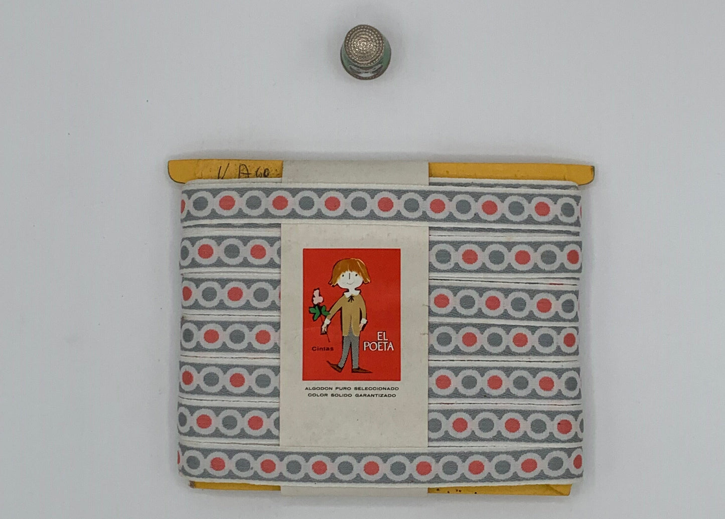 Cubrecosturas vintage algodón 100% "El Poeta" - 20 metros
