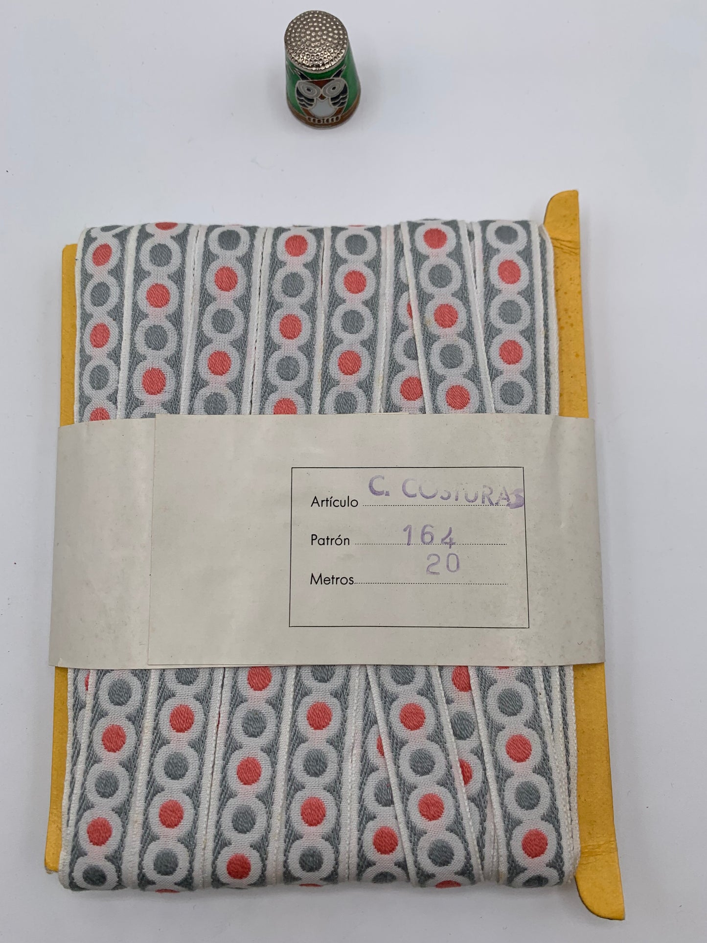 Cubrecosturas vintage algodón 100% "El Poeta" - 20 metros