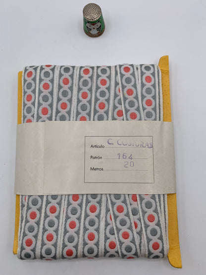 Cubrecosturas vintage algodón 100% "El Poeta" - 20 metros