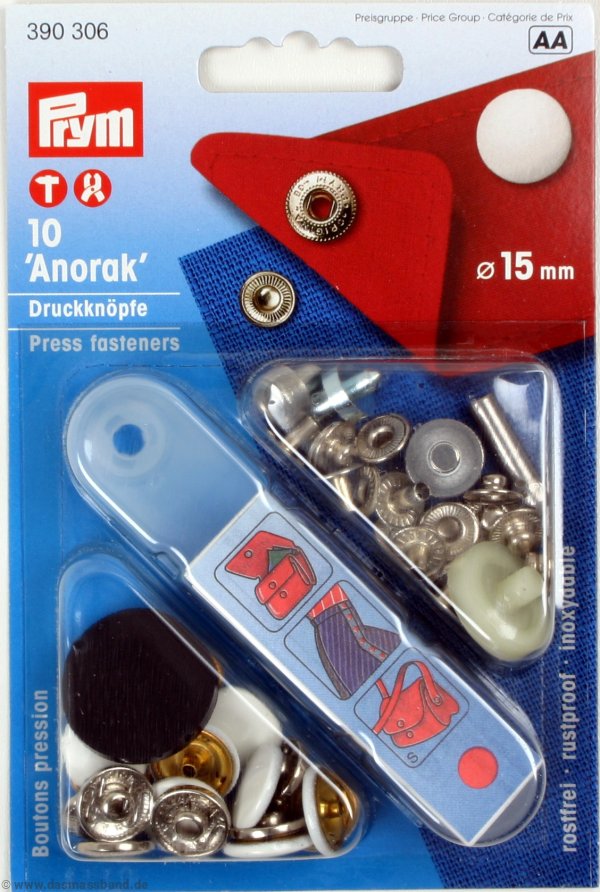 Broche "Anorak" 15mm PRYM