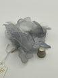 Flor de tela color gris Deliart
