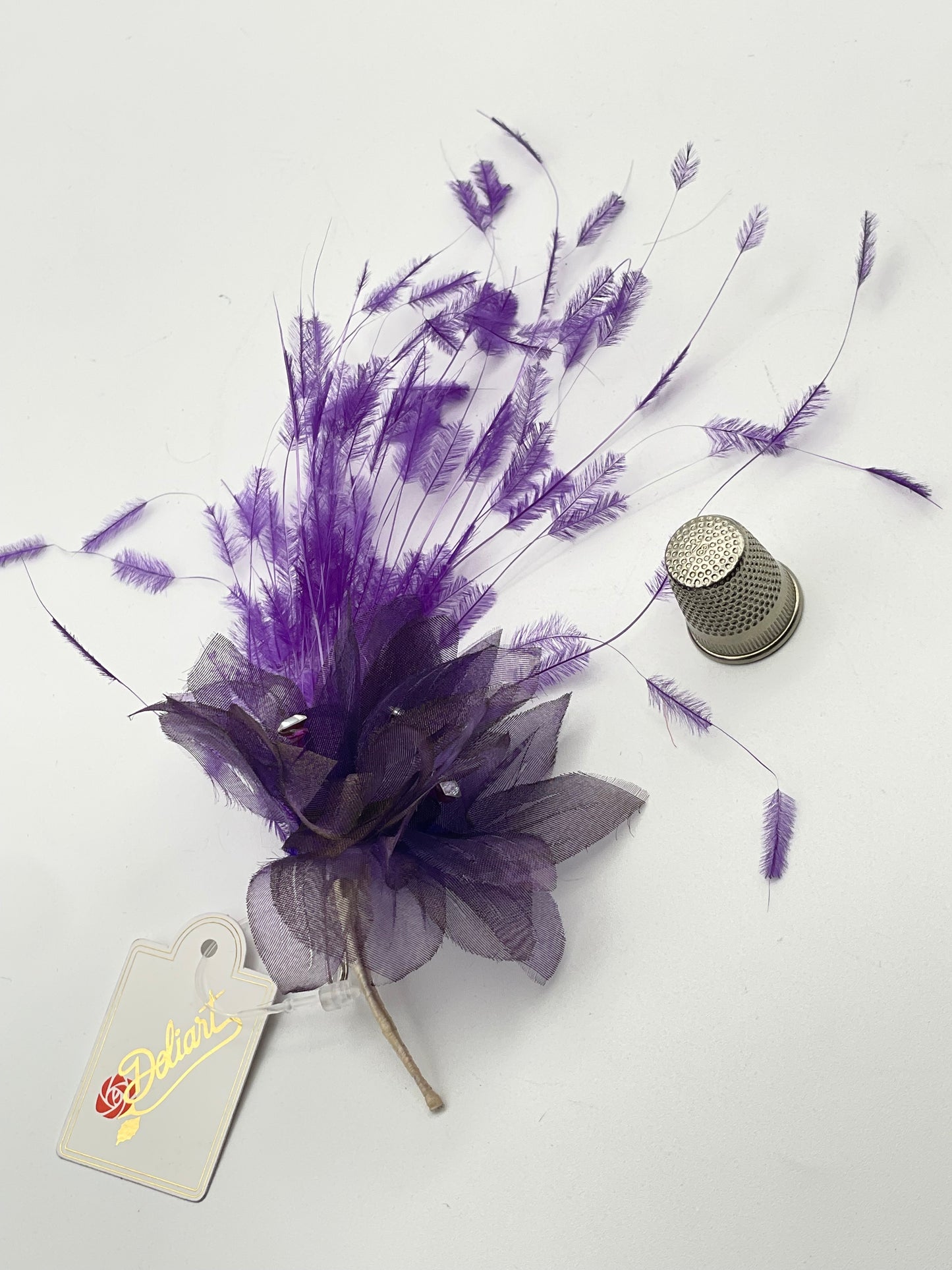 Flor de tela color morado Deliart