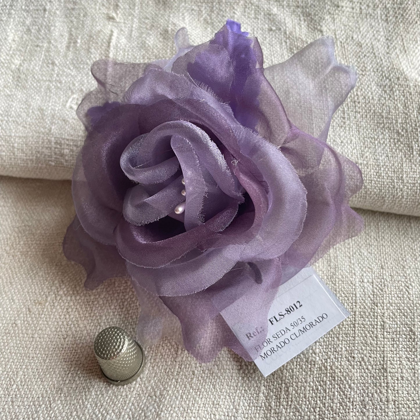 Flor de tela color morado