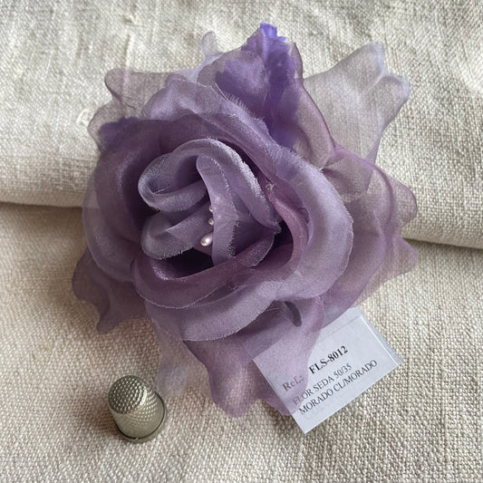Flor de tela color morado