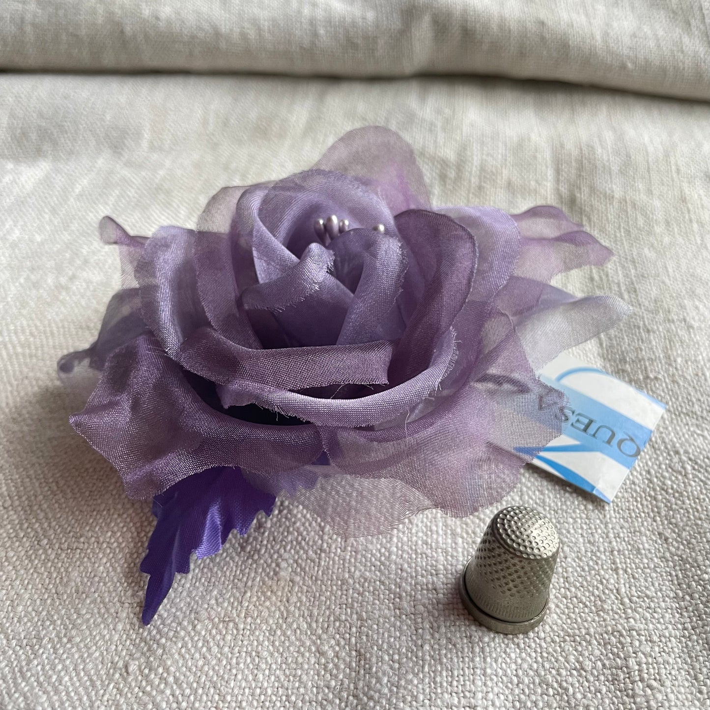Flor de tela color morado