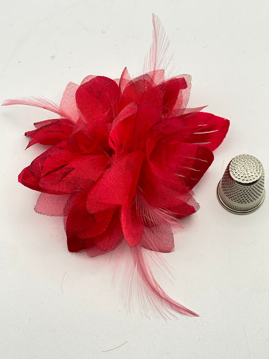 Flor de tela color rojo