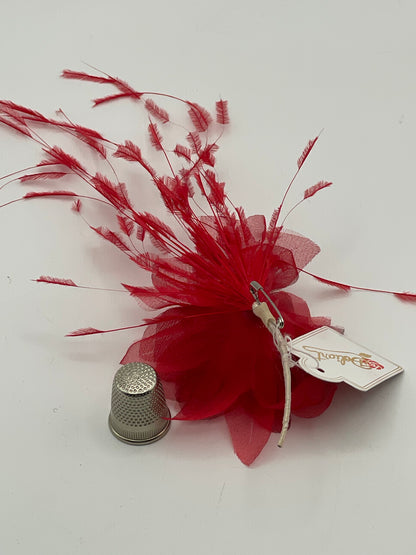 Flor de tela color rojo Deliart