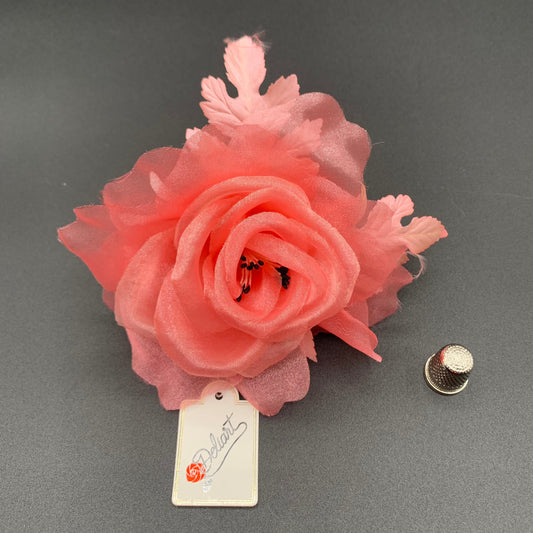 Flor de tela color rosa