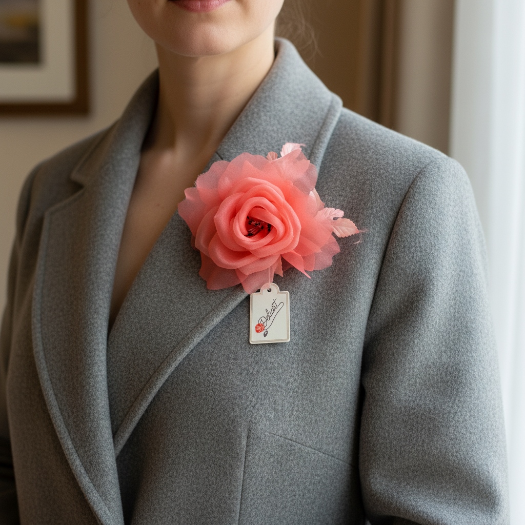 Flor de tela color rosa