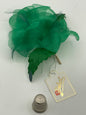 Flor de tela color verde Deliart