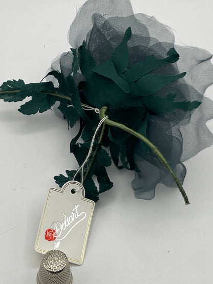 Flor de tela color verde oscuro Deliart
