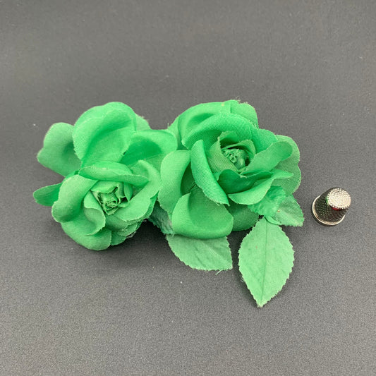 Flor de tela color verde