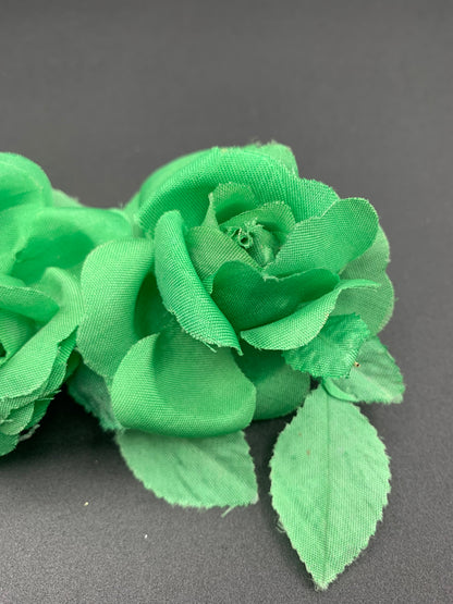 Flor de tela color verde