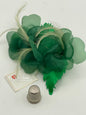 Flor de tela color verde Deliart