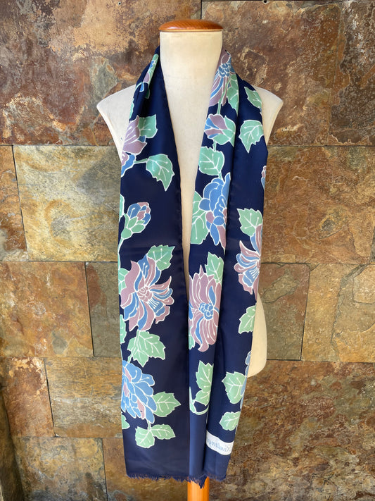Foulard vintage colores marino, celeste y verde mint SANTANGELO