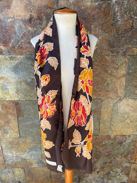 Foulard vintage colores marrón, beige y teja SANTANGELO