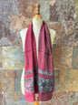 Foulard vintage años 70 en color vino