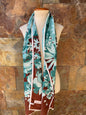 Foulard vintage tonos marron, celeste y verde SANTANGELO