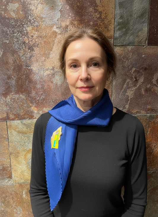 Foulard vintage en color azul marino - Pañolerías EGO