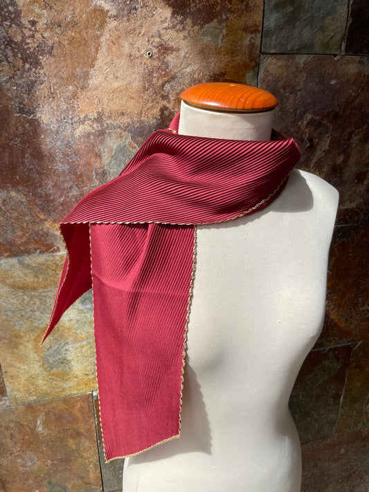 Foulard vintage italiano años 70 color caldero y dorado TEXSCOTT