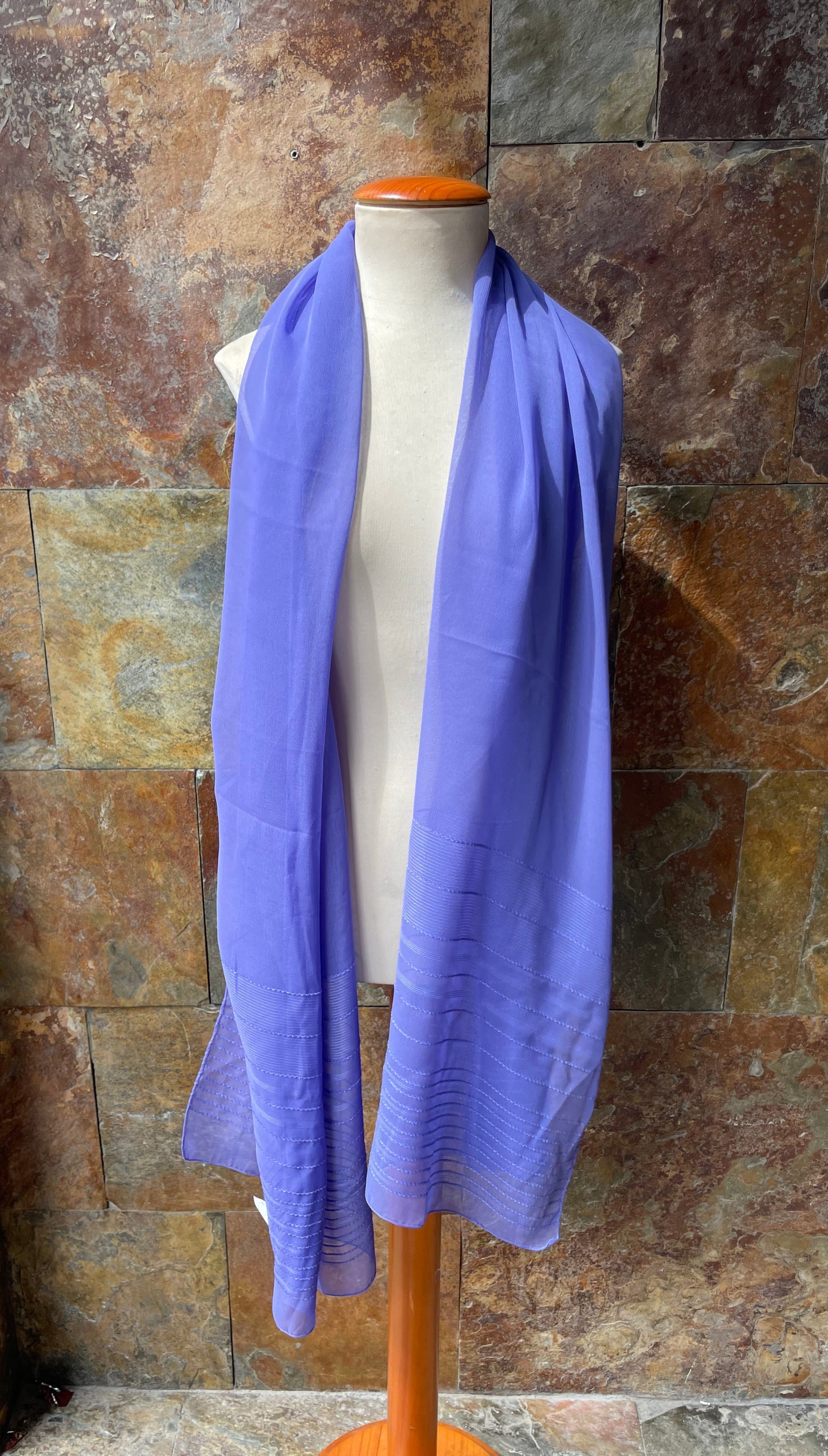 Foulard vintage italiano años 70 color malva