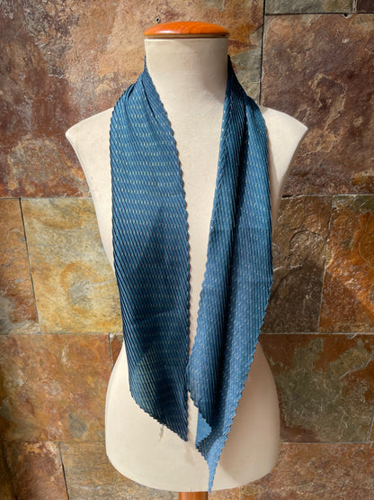 Foulard vintage italiano años 70 color verde petróleo y dorado