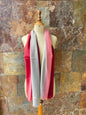 Foulard vintage italiano años 70 con degradado de color en tonos rojos y grises