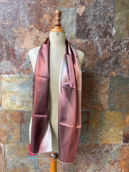Foulard vintage italiano años 70 en tonos dorados y ocres DOMINGUEZ