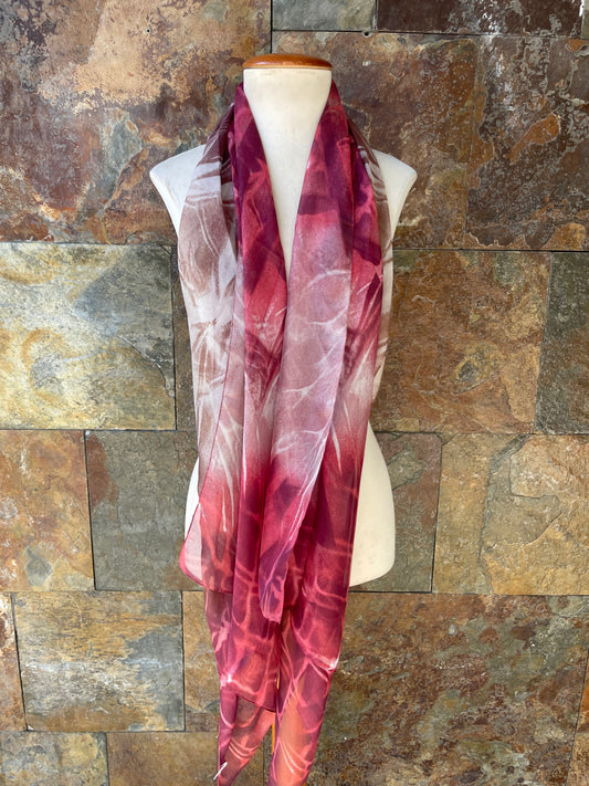 Foulard vintage italiano tonos granate y marrón DOMINGUEZ