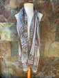 Foulard vintage italiano, tonos marrones, azules y verdes TEXSCOTT