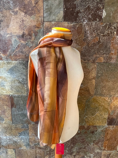 Foulard vintage italiano tonos marrones y ocres DOMINGUEZ