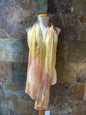 Foulard vintage italiano, tonos ocres, amarillos y rosas DOMINGUEZ