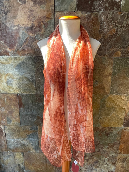 Foulard vintage italiano tonos teja DOMINGUEZ