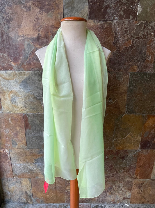 Foulard vintage italiano, tonos verdes DOMINGUEZ