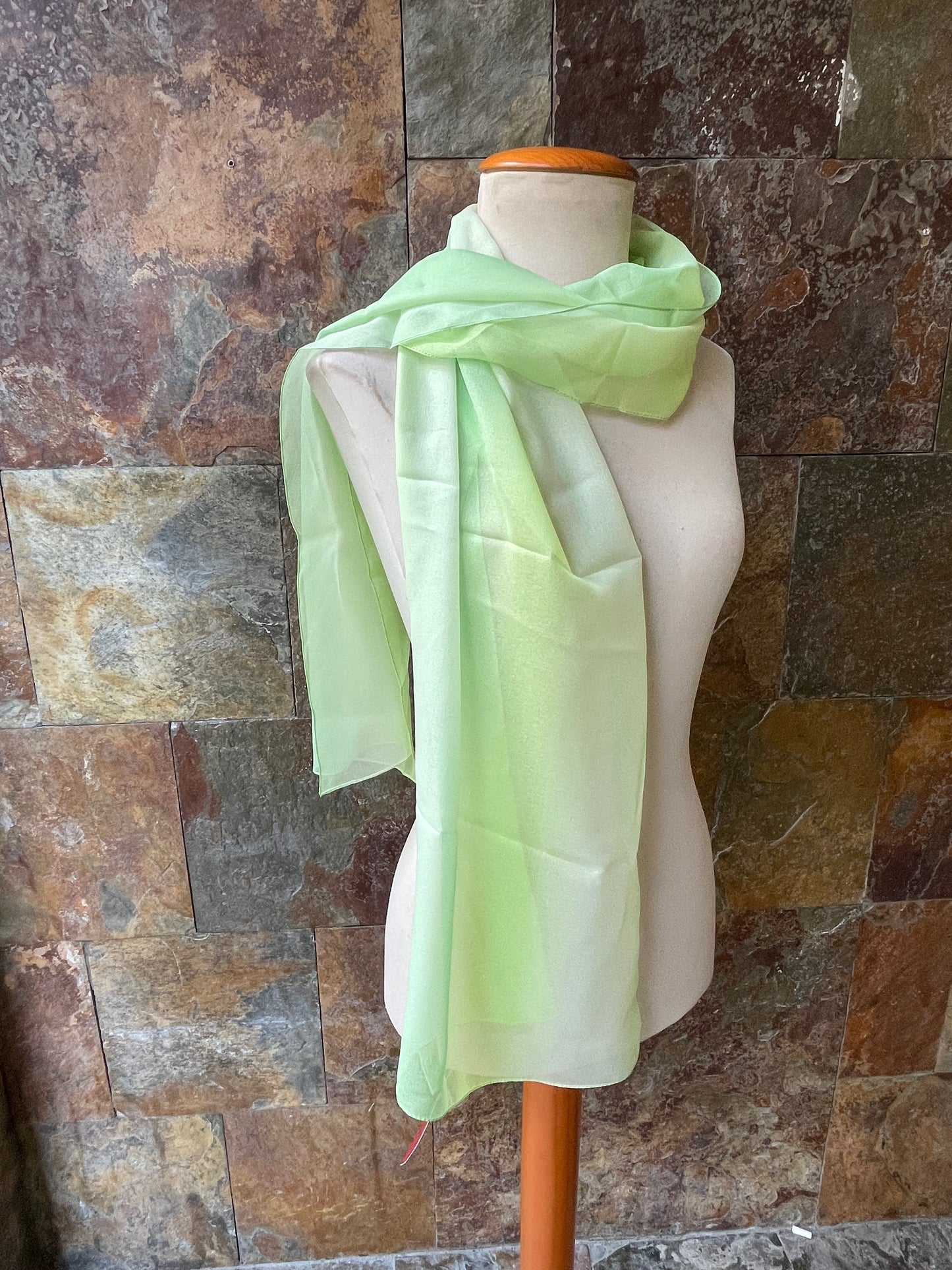 Foulard vintage italiano, tonos verdes DOMINGUEZ