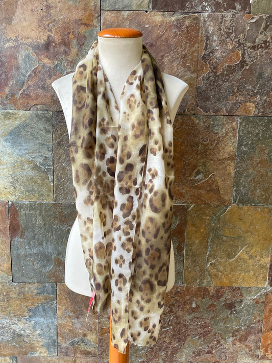 Foulard vintage italiano con estampado animal print DOMINGUEZ