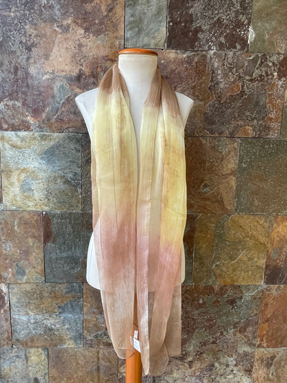 Foulard vintage italiano, tonos amarillos y marrones DOMINGUEZ