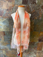 Foulard vintage italiano, tonos melocotón y beige DOMINGUEZ