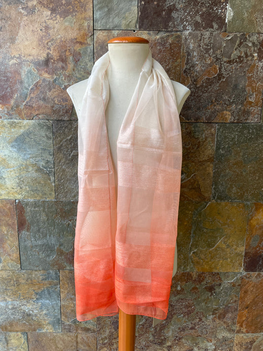 Foulard vintage, tonos teja claro y salmón DONATZELLI