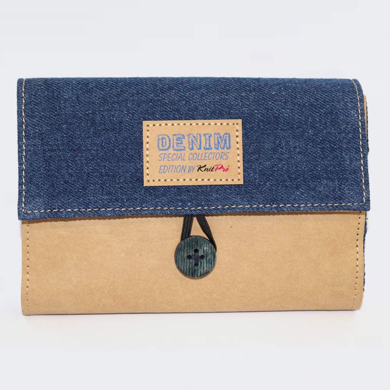 Juego de agujas intercambiables en estuche de tela (KnitPro Indigo Denim Special Collectors)
