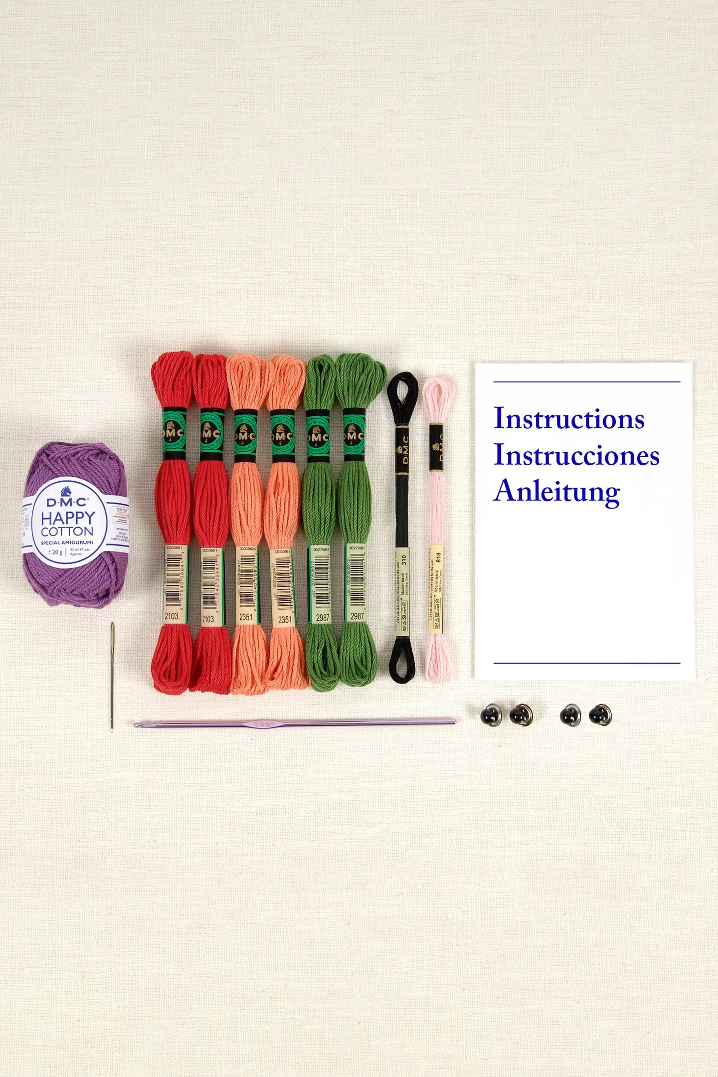 Kit amigurumi "Amigos vegetarianos" By Nuria Picos